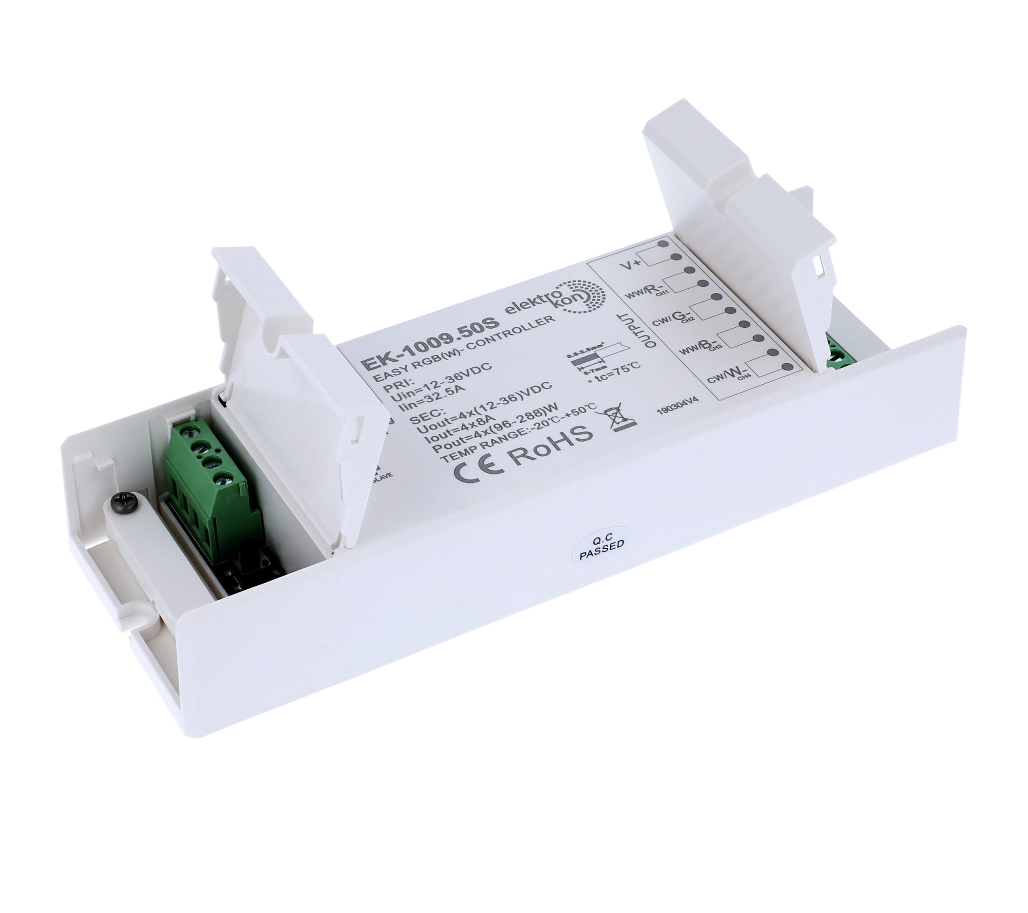 Elektrokon EK-1009.50S EASY RGB(W) LED Controller – 12V-36V DC, 4x8A High-Power Funk-Empfänger