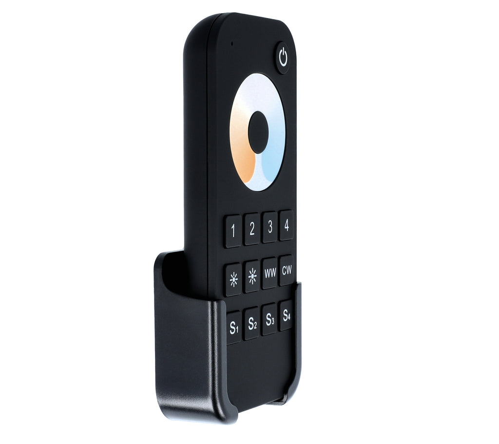 Elektrokon 4-Zonen RF CCT LED Fernbedienung – Dualweiß-Steuerung, 2.4GHz Touch-Dimmer, Softskin