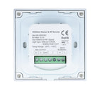 Elektrokon 5-Kanal DMX & RF LED Wandcontroller – 230V Touch-Glaspanel, Schwarz, 4-Zonen (RGB+CCT)