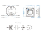 Elektrokon 5-Kanal DMX & RF LED Wandcontroller – 230V Touch-Glaspanel, Schwarz, 4-Zonen (RGB+CCT)
