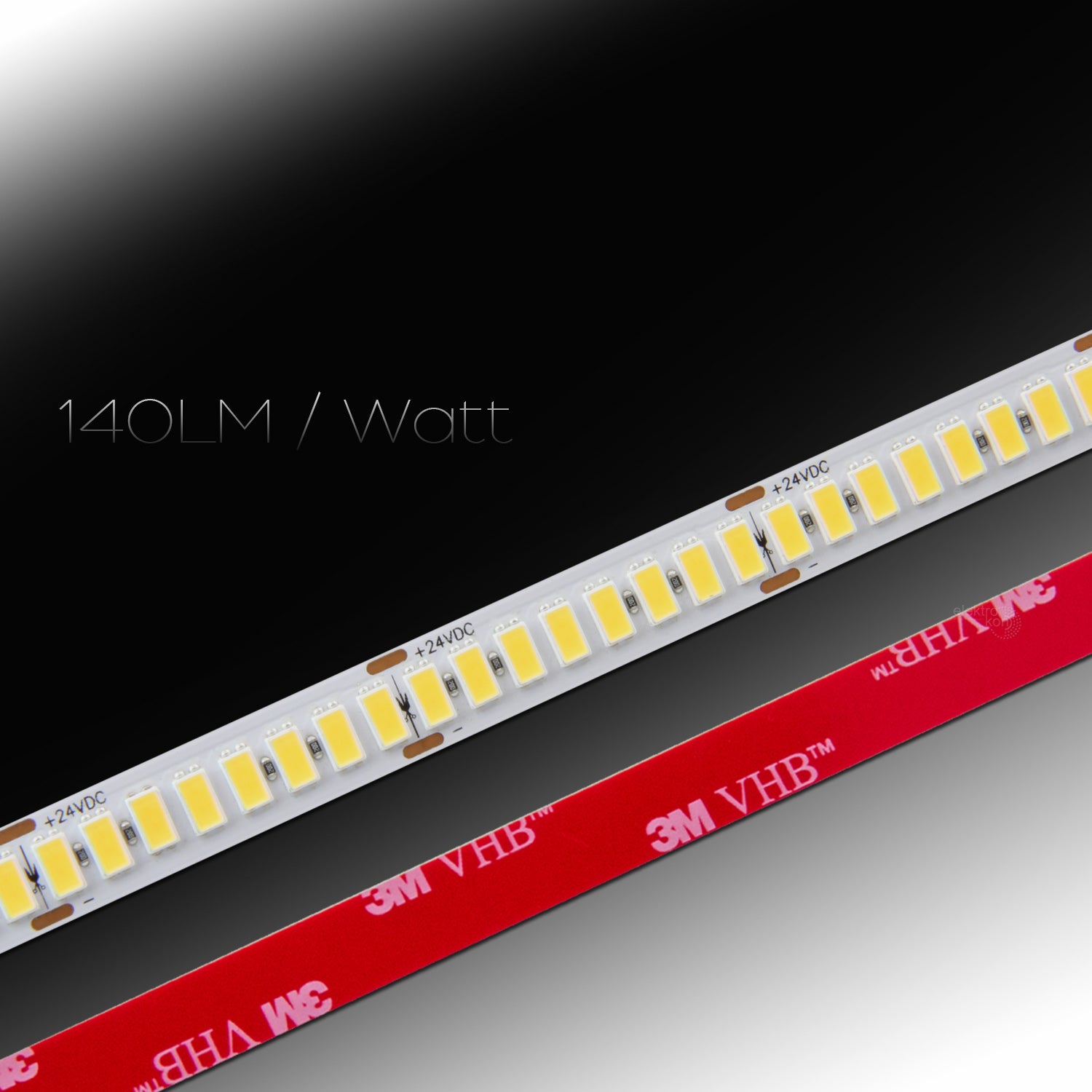 Elektrokon LED-Streifen 24V Warmweiß (3000K) – 3220 lm/m, 224 LED/m, CRI 90+, 3oz Kupfer, Epistar SMD 5630 – Maßanfertigung