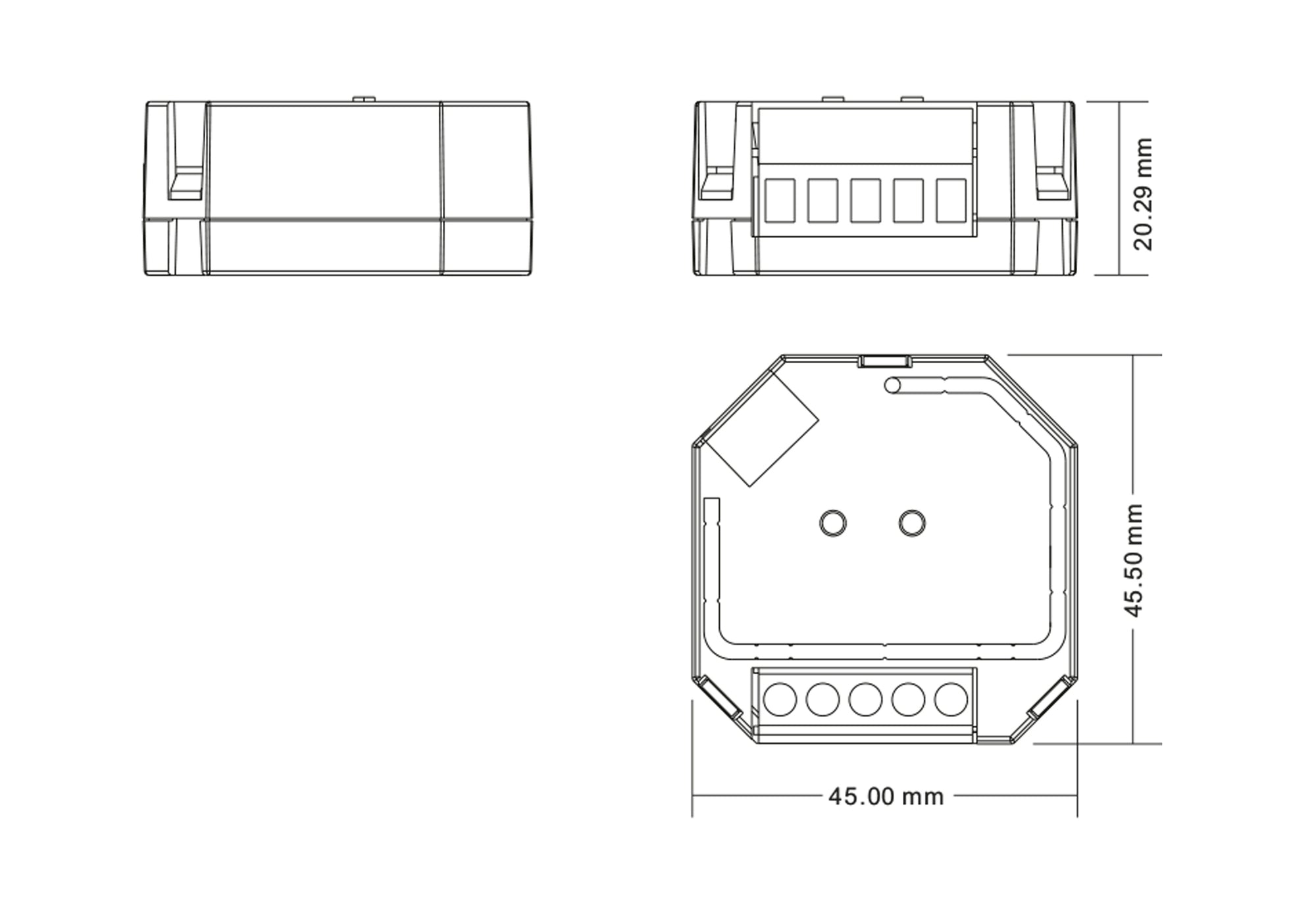 Elektrokon 400W TRIAC LED Dimmaktor 230V – Phasenabschnitt-Dimmer für R-, L-, C-Lasten, Funk & Taster