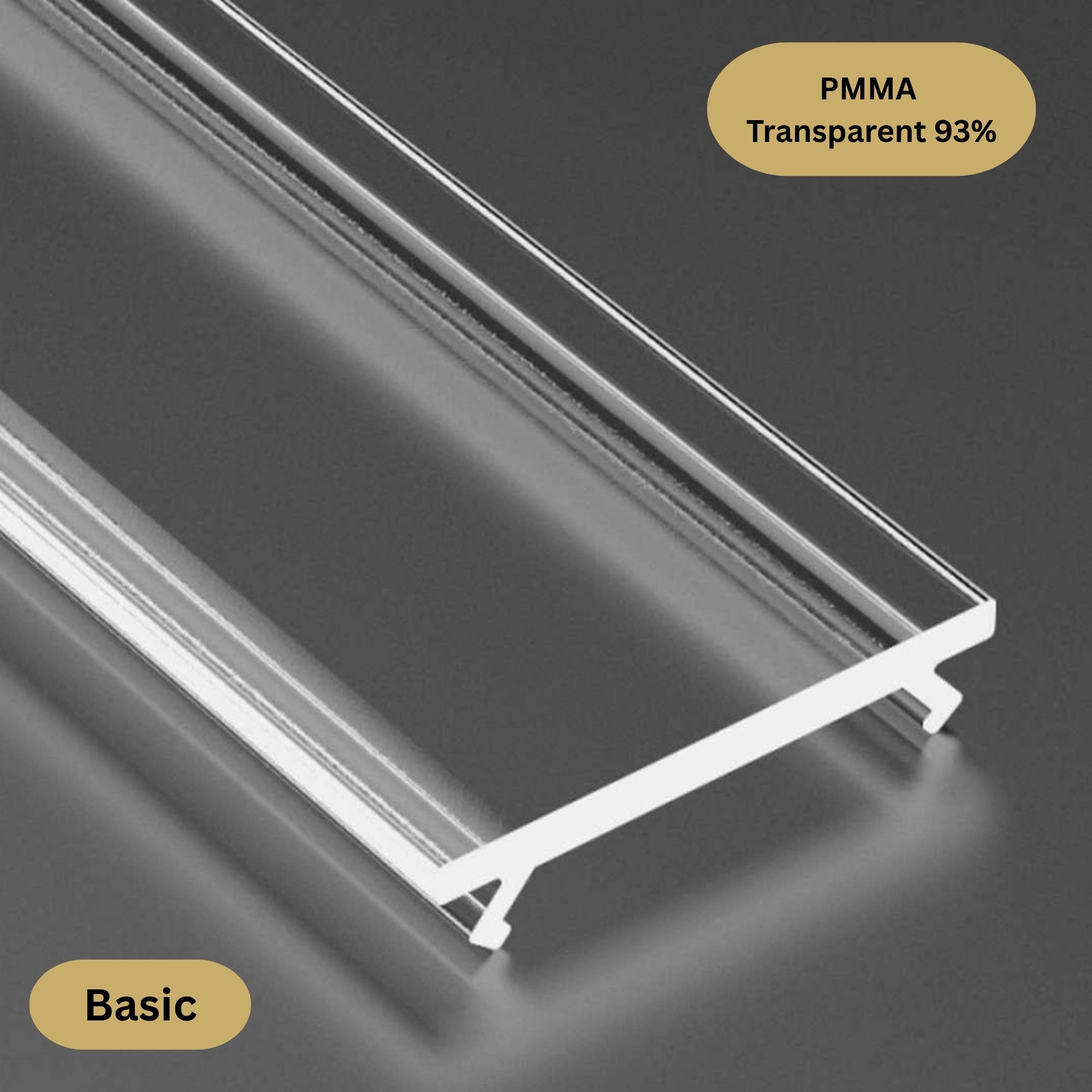 Abdeckung PMMA Basic 202cm Stangenware