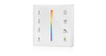 Elektrokon 5-Kanal RF LED Wandpanel – Batteriebetrieben, Glas-Touch, Weiß, 4-Zonen (RGB+CCT)
