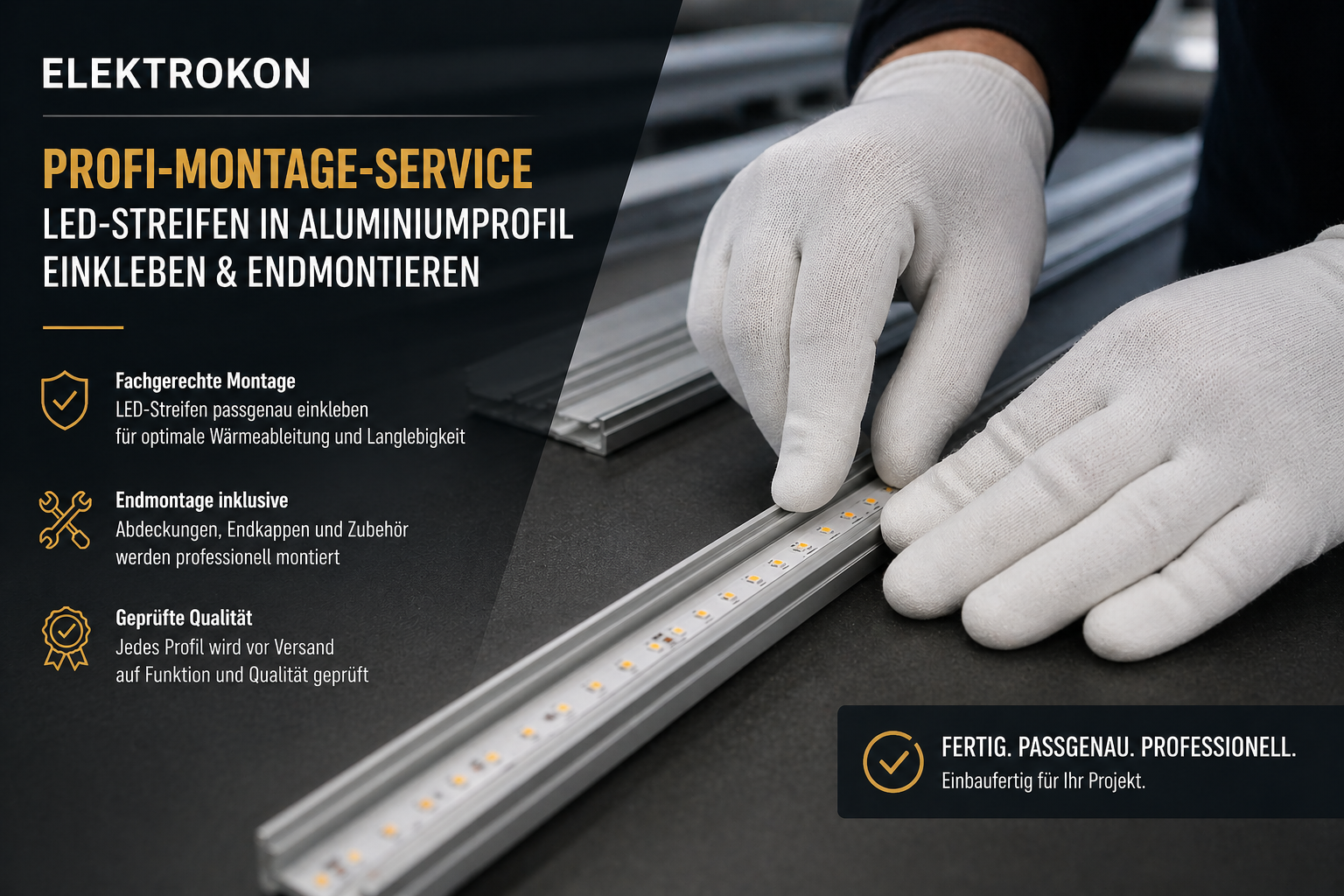 Elektrokon EKH50 LED-Streifen 24V Neutralweiß 4000K | 23W/m 1900lm/m CRI90+ | Konfigurator Maßanfertigung