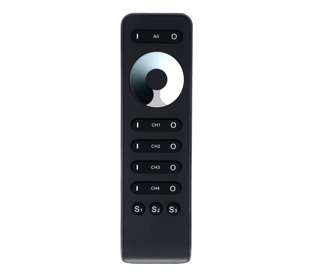 Elektrokon 4-Zonen RF LED Funk-Fernbedienung – Premium Softskin, 2.4GHz Touch-Dimmer inkl. Wandhalterung