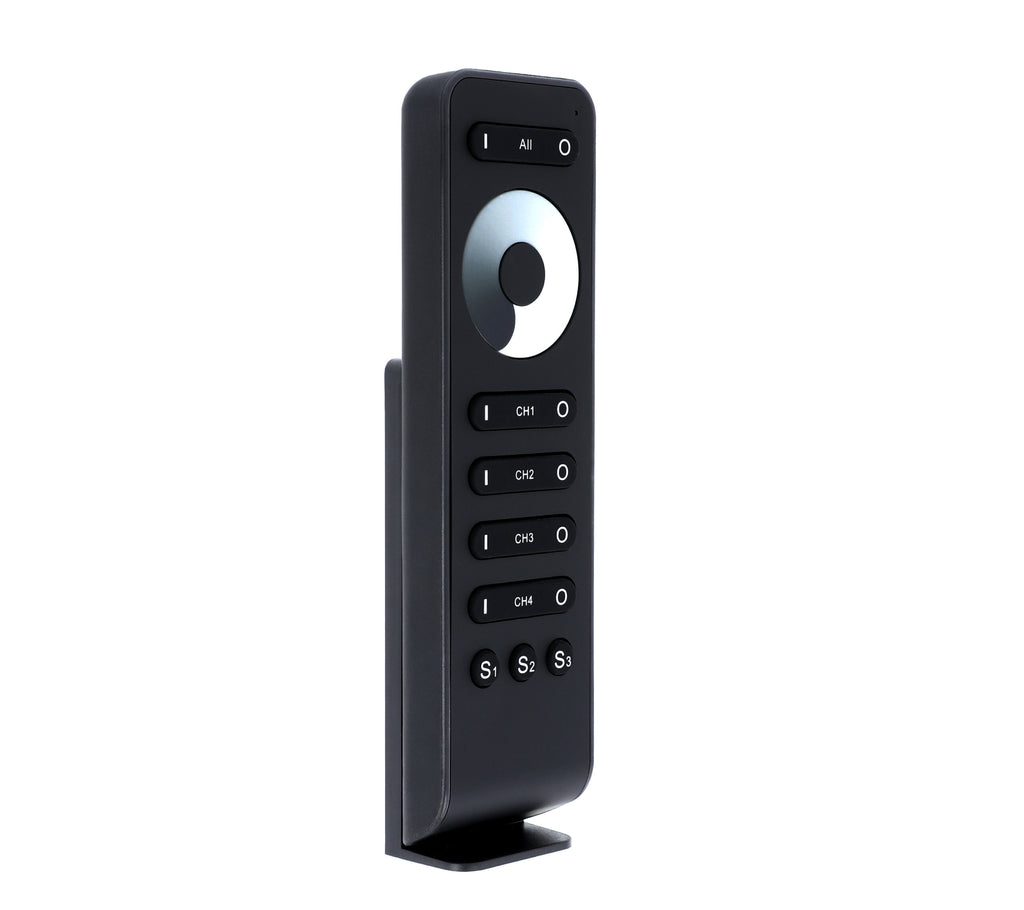 Elektrokon 4-Zonen RF LED Funk-Fernbedienung – Premium Softskin, 2.4GHz Touch-Dimmer inkl. Wandhalterung