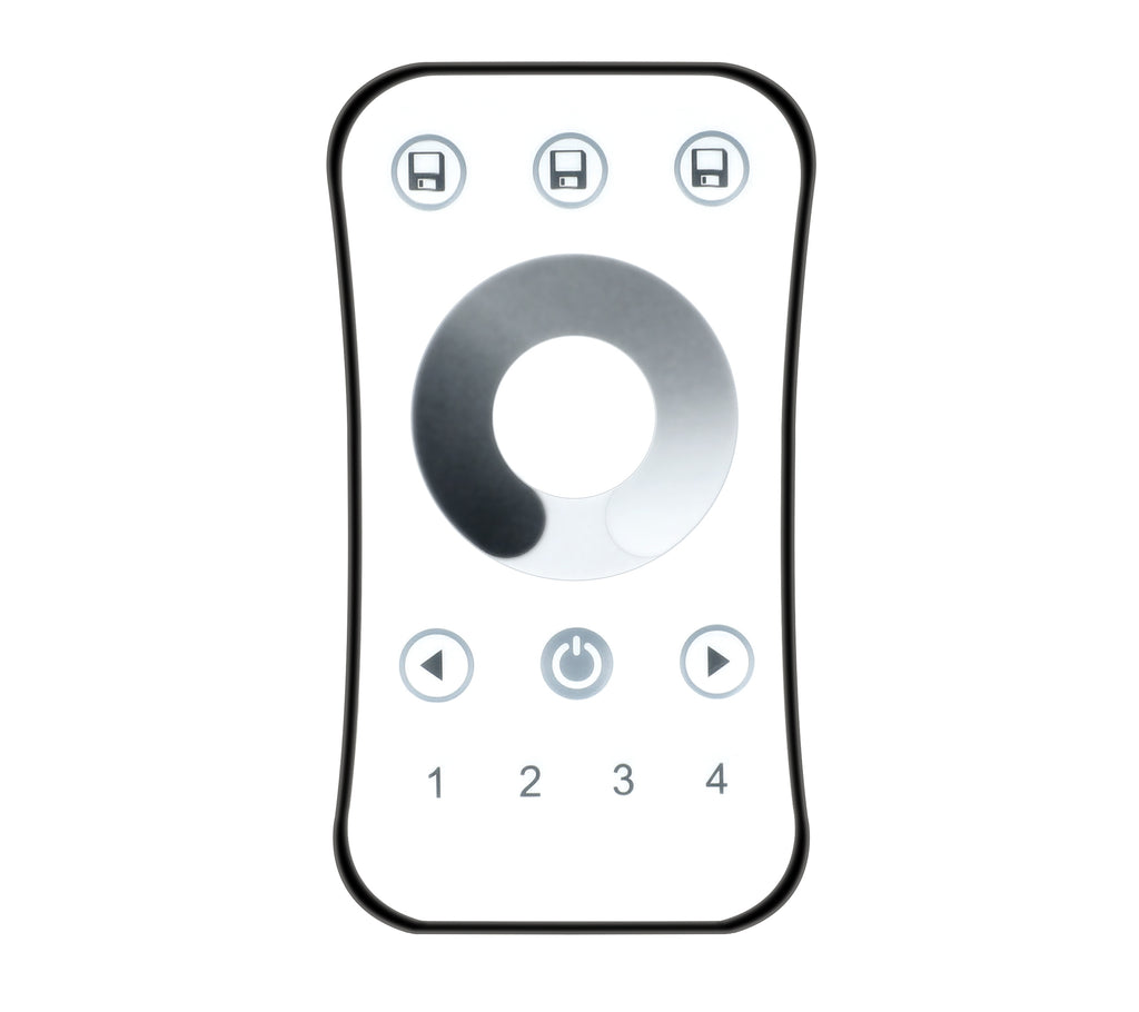 Elektrokon 4-Zonen RF LED Funk-Fernbedienung – 2.4GHz Touch-Dimmer, Weiß