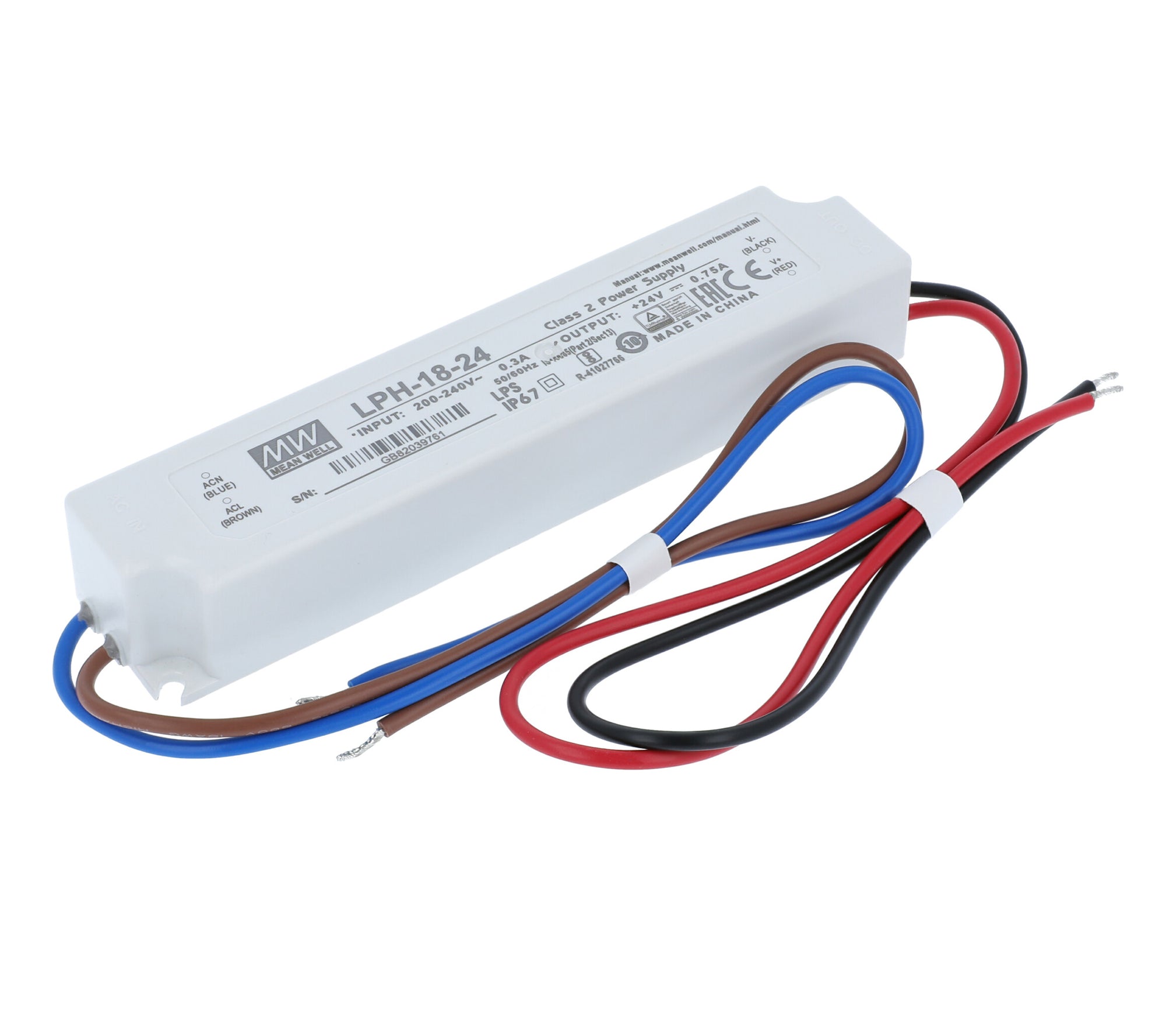 Mean Well LPH-18 LED-Netzteil 12V / 24V DC – Kompaktes IP67 Schaltnetzteil, 18W wasserdicht