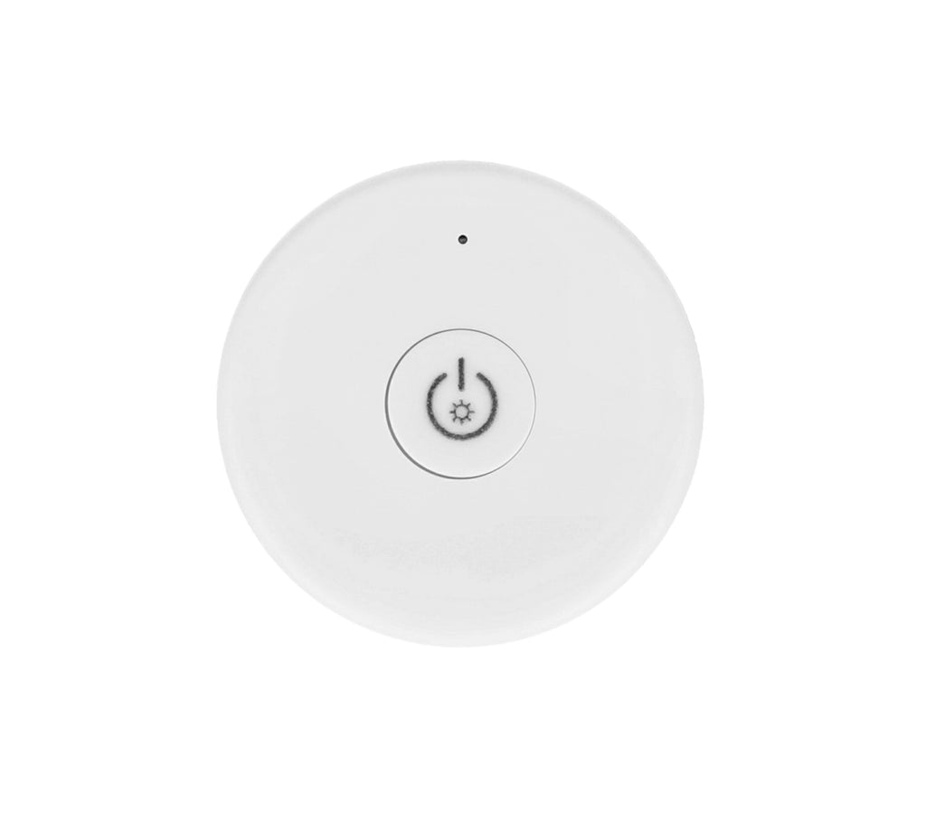 Elektrokon Mini-Rund RF LED Fernbedienung – 1-Zone Funk-Dimmer, Magnetisch, Weiß