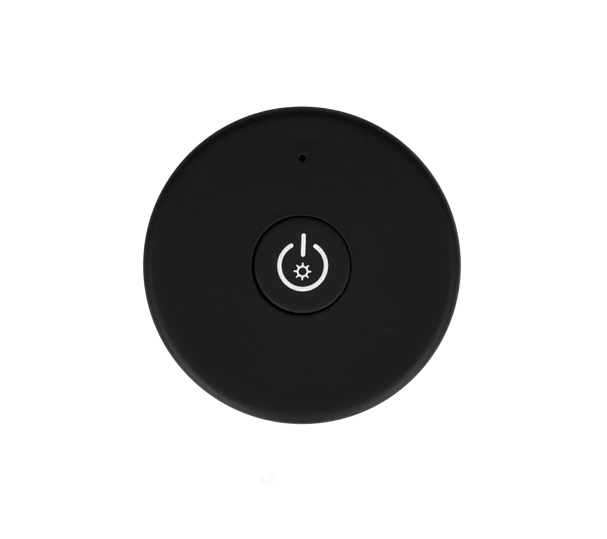 Elektrokon Mini-Rund RF LED Fernbedienung – 1-Zone Funk-Dimmer, Magnetisch, Schwarz