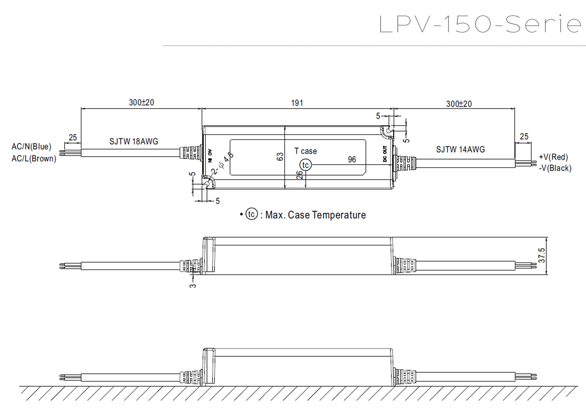 Mean Well LPV LED-Netzteil 12V / 24V DC – Wasserdicht IP67 Schaltnetzteil 20W - 150W