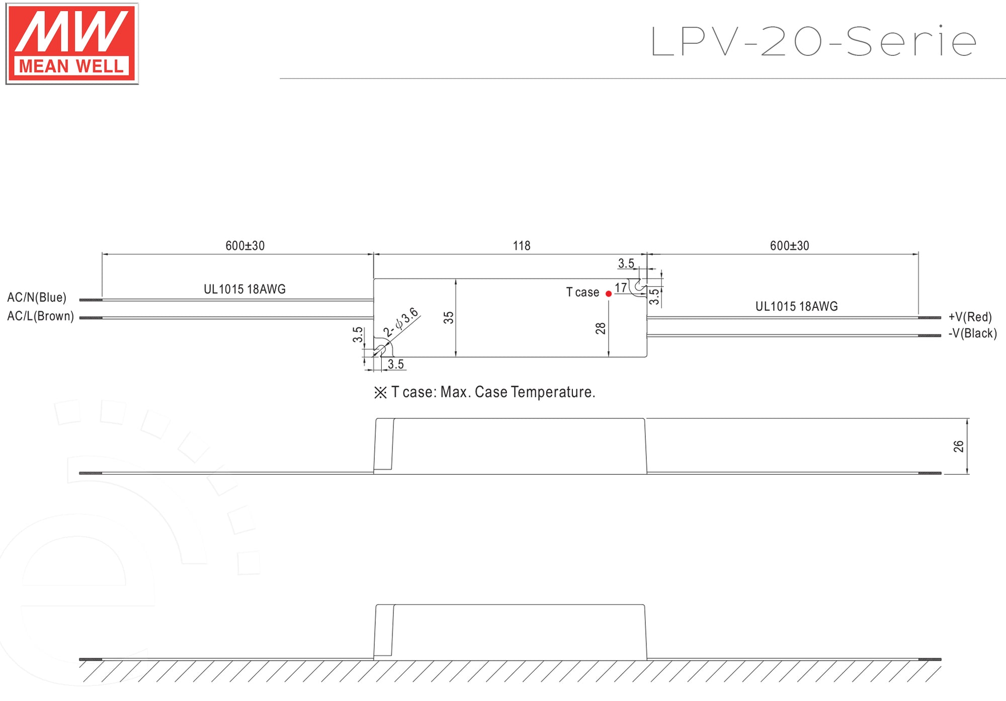 Mean Well LPV LED-Netzteil 12V / 24V DC – Wasserdicht IP67 Schaltnetzteil 20W - 150W