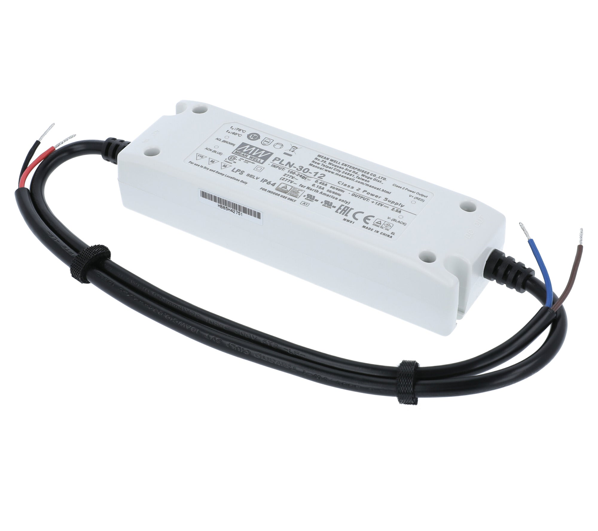 Mean Well PLN LED-Netzteil 12V / 24V DC – IP64 Schaltnetzteil 30W - 96W für Industrie & Möbelbau