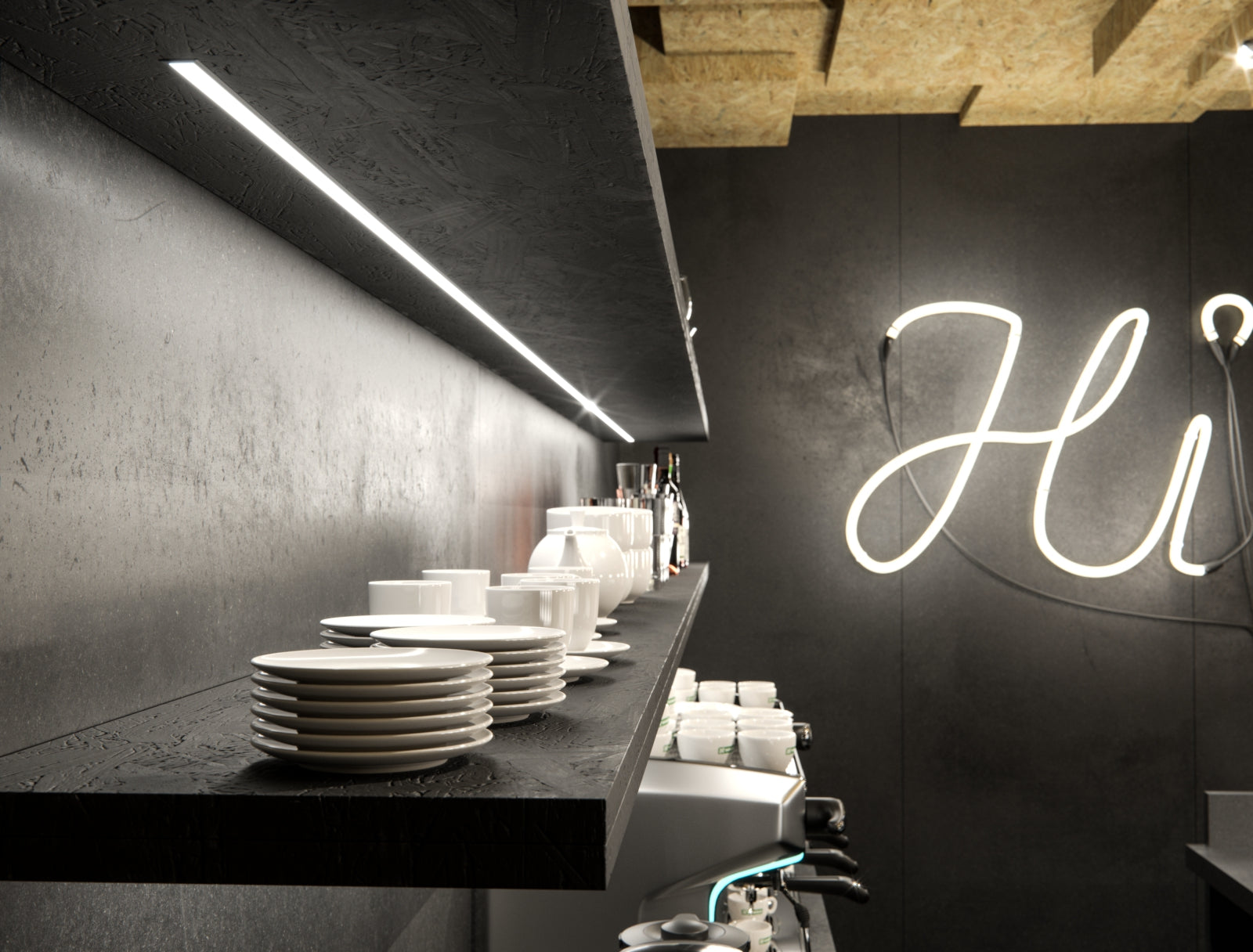 LED Aluminium Einbauprofil Typ B - 202cm Stangenware