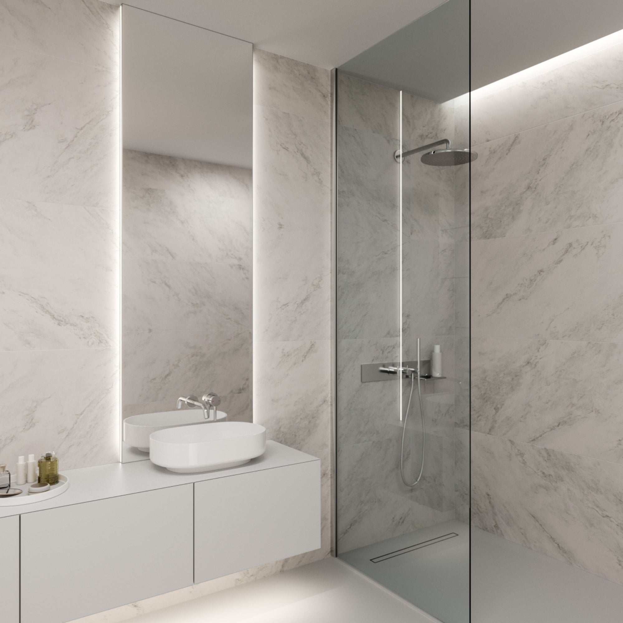 LED Aluminium Aufbauprofil Typ D - 202cm Stangenware