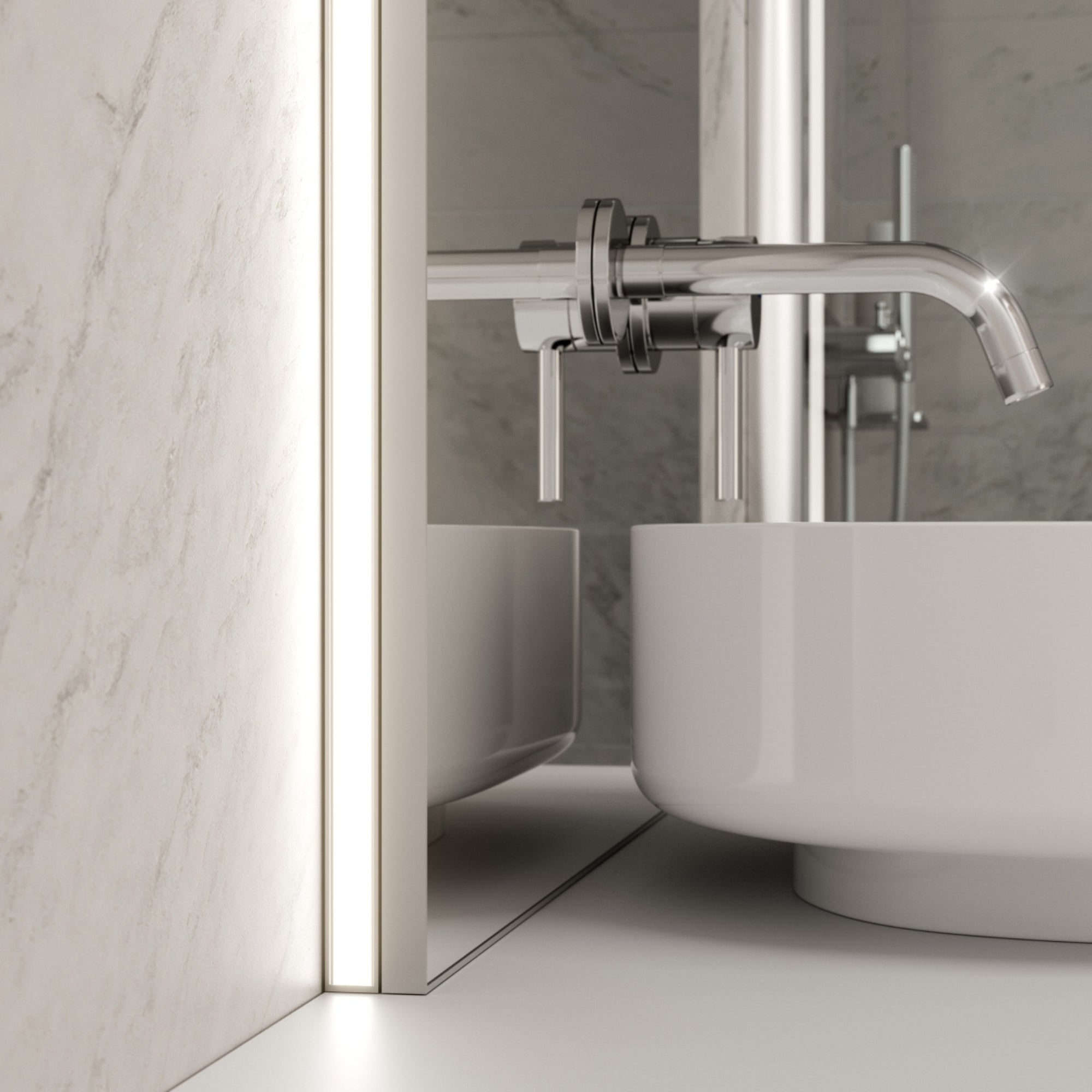 LED Aluminium Aufbauprofil Typ D - 202cm Stangenware