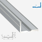 LED Aluminium Aufbauprofil Typ E - Konfigurierbar