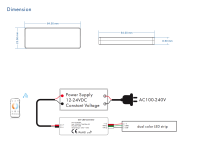 LED CCT-Dimmer Dualweiß Mini Controller Funk 2.4GHz...