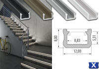 LED Profil Aluminium "LUMINES X" 1,5 Meter+...