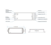 LED Dimmer + Funk Wandschalter Batterie 1-Zone FAR-PF1.1Z inkl.FAR-450.4K 4x3A